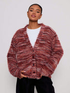 Lena | Women's Oversized Cardigan with Textured Knit