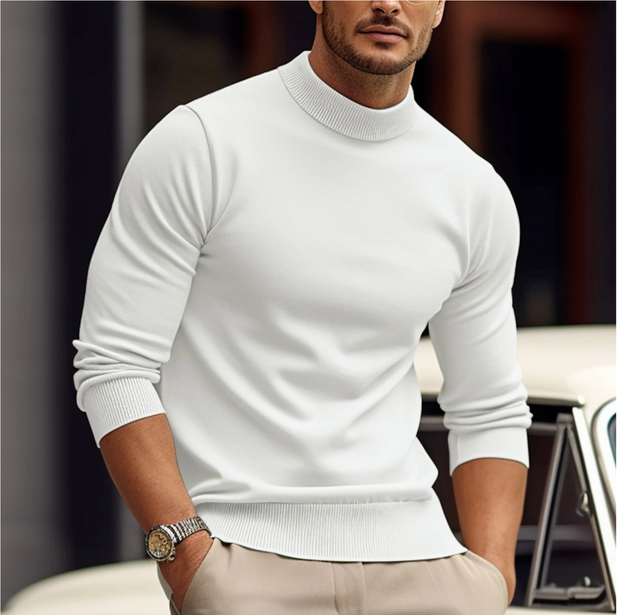 Kael | Men's Turtleneck Cotton Sweater