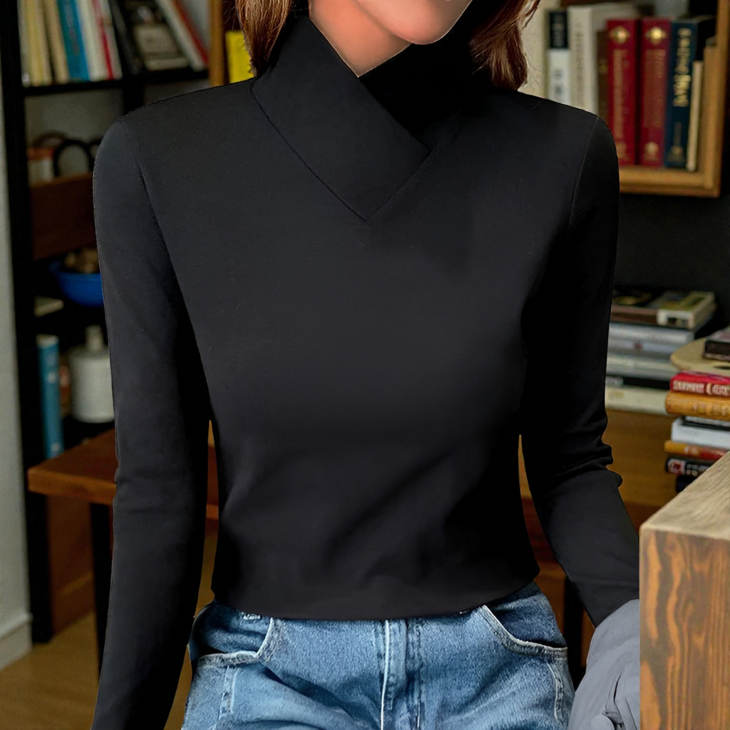 Sherie | Women's Elegant High-Neck Knit Sweater