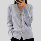 Veronica | Women's V-Neck Button-Up Knit Cardigan