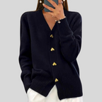 Veronica | Women's V-Neck Button-Up Knit Cardigan