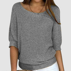 Evonne | Women's Lightweight Scoop-Neck Knit Sweater