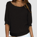 Evonne | Women's Lightweight Scoop-Neck Knit Sweater