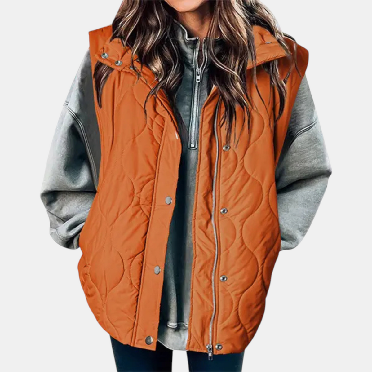 Flora | Women's Quilted Gilet with Removable Hood