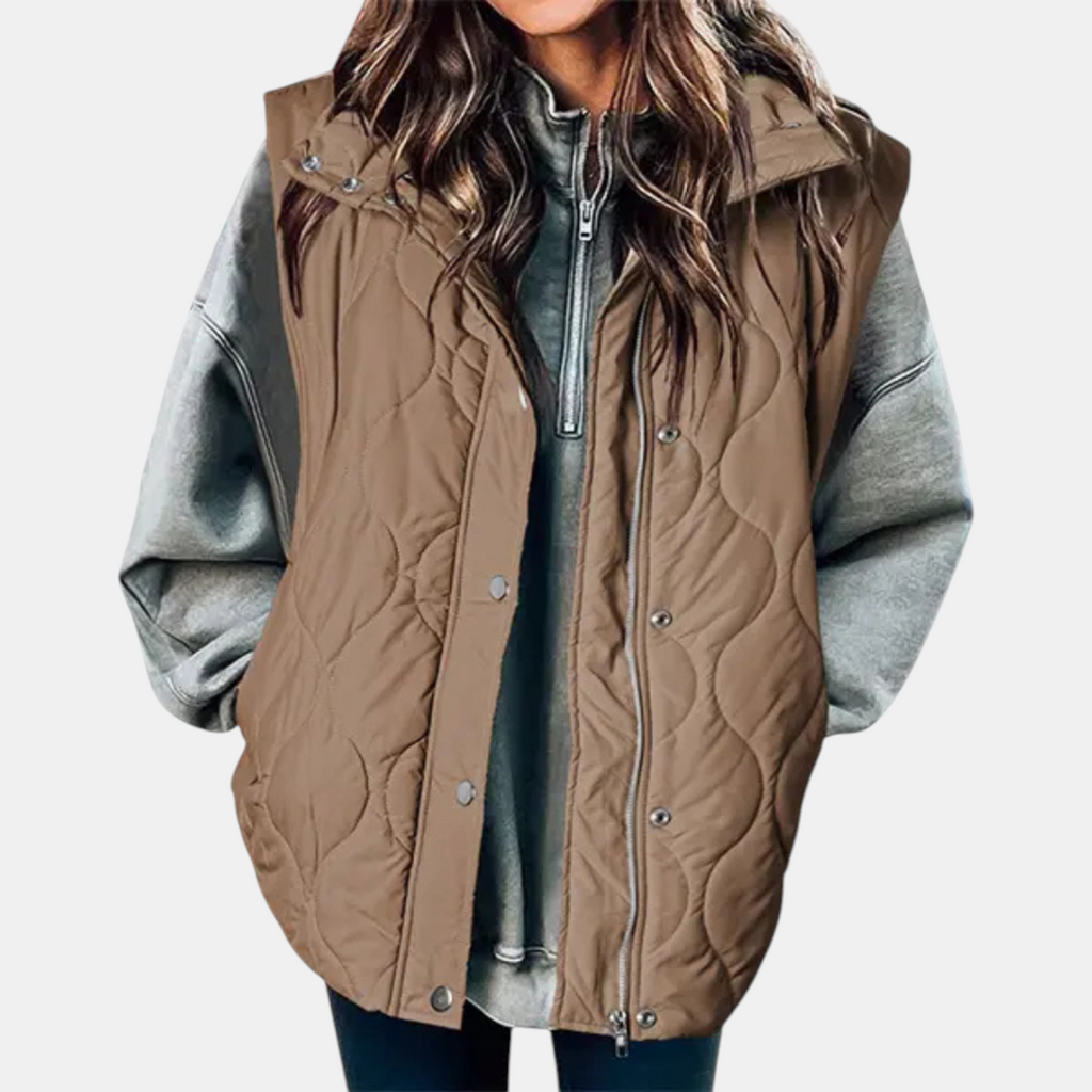 Flora | Women's Quilted Gilet with Removable Hood