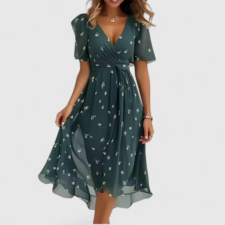 Floral Charm Mini Dress – Feminine Elegance with a Flowy Silhouette