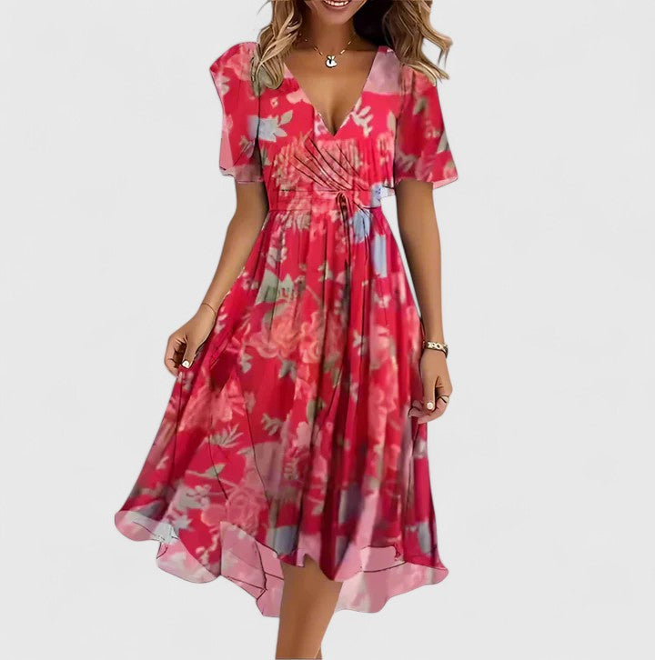 Floral Charm Mini Dress – Feminine Elegance with a Flowy Silhouette