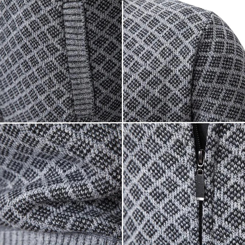 Marcus | Men's Quilted Zip Cardigan