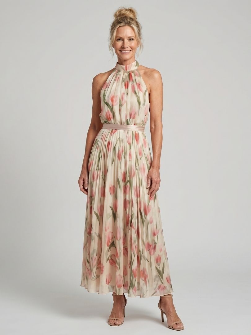 Elegant Midi Dress - Summer Lightweight Flowing Style for Women