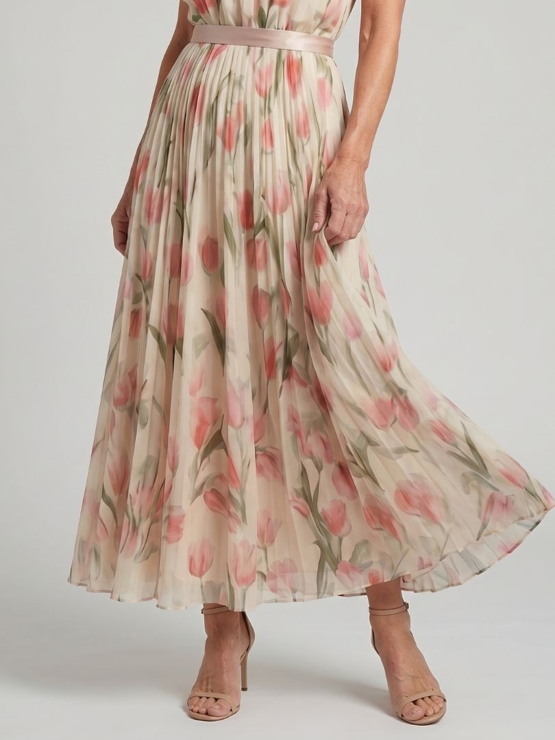 Elegant Midi Dress - Summer Lightweight Flowing Style for Women