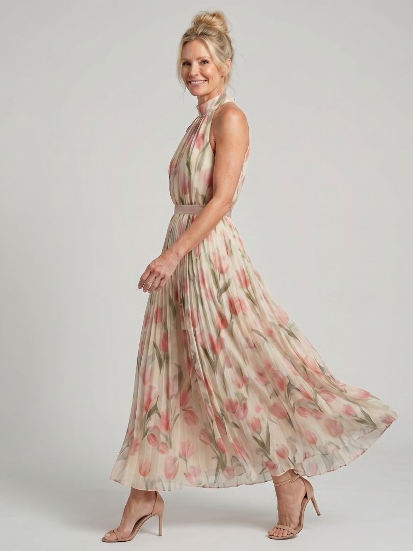 Elegant Midi Dress - Summer Lightweight Flowing Style for Women