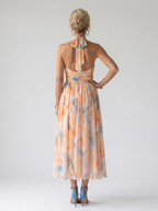 Soft Halter Midi Dress - Summer Elegant Comfortable Style for Women