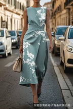 Margot | Women's Botanical Jacquard Midi Dress