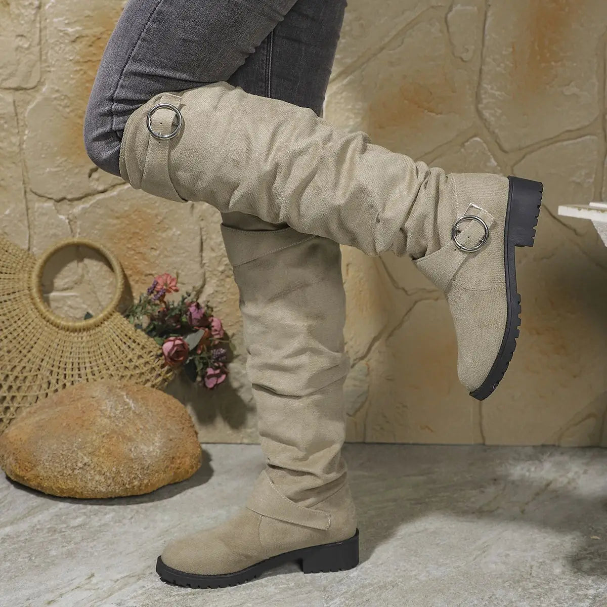 Alicia | Women's Slouchy Knee-High Boots