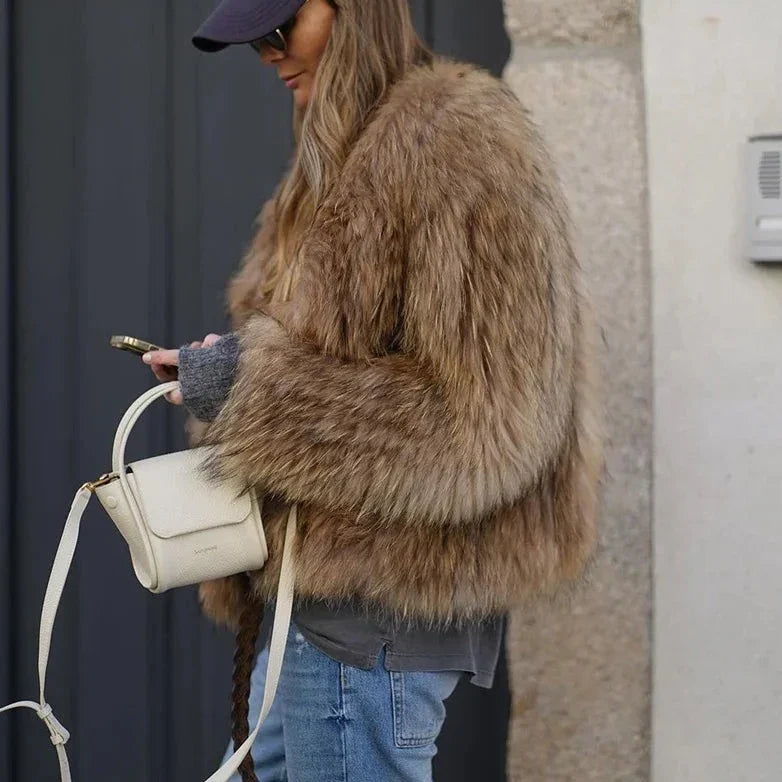 Sage | Women's Faux Fur Jacket
