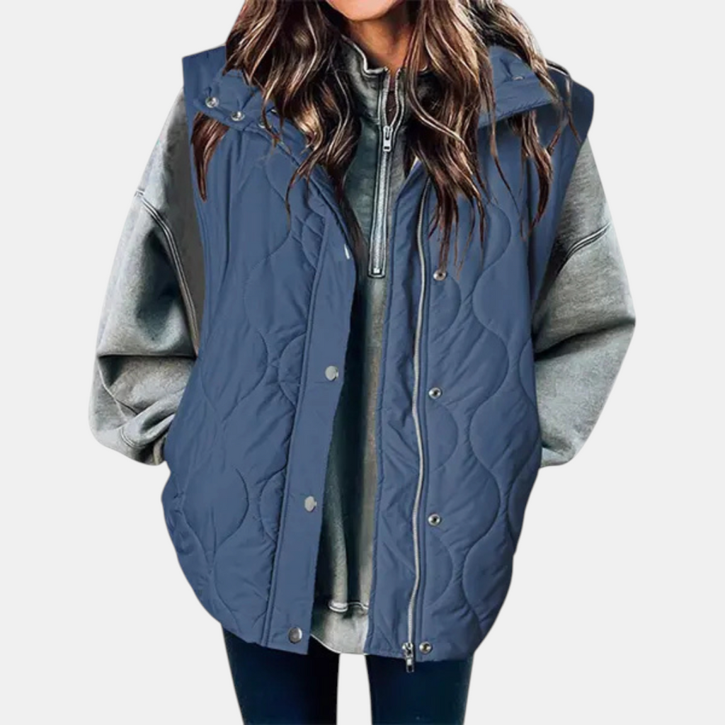 Flora | Women's Quilted Gilet with Removable Hood