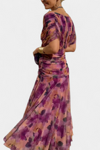 Elegant Off-Shoulder Maxi Dress, Flowy Women’s Dress with Sophisticated Style