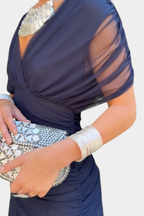 Elegant Off-Shoulder Maxi Dress, Flowy Women’s Dress with Sophisticated Style