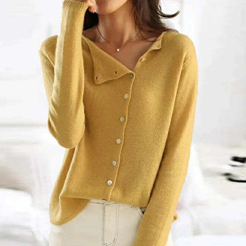 Matilda | Women's Button-Front Cardigan in Charcoal
