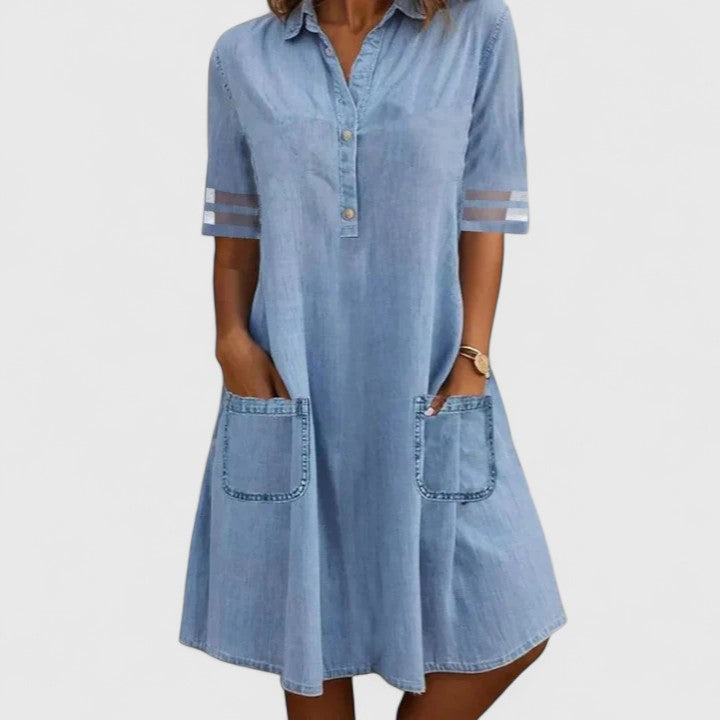 Stylish Women’s Denim Dress – Flattering Fit with Feminine Charm
