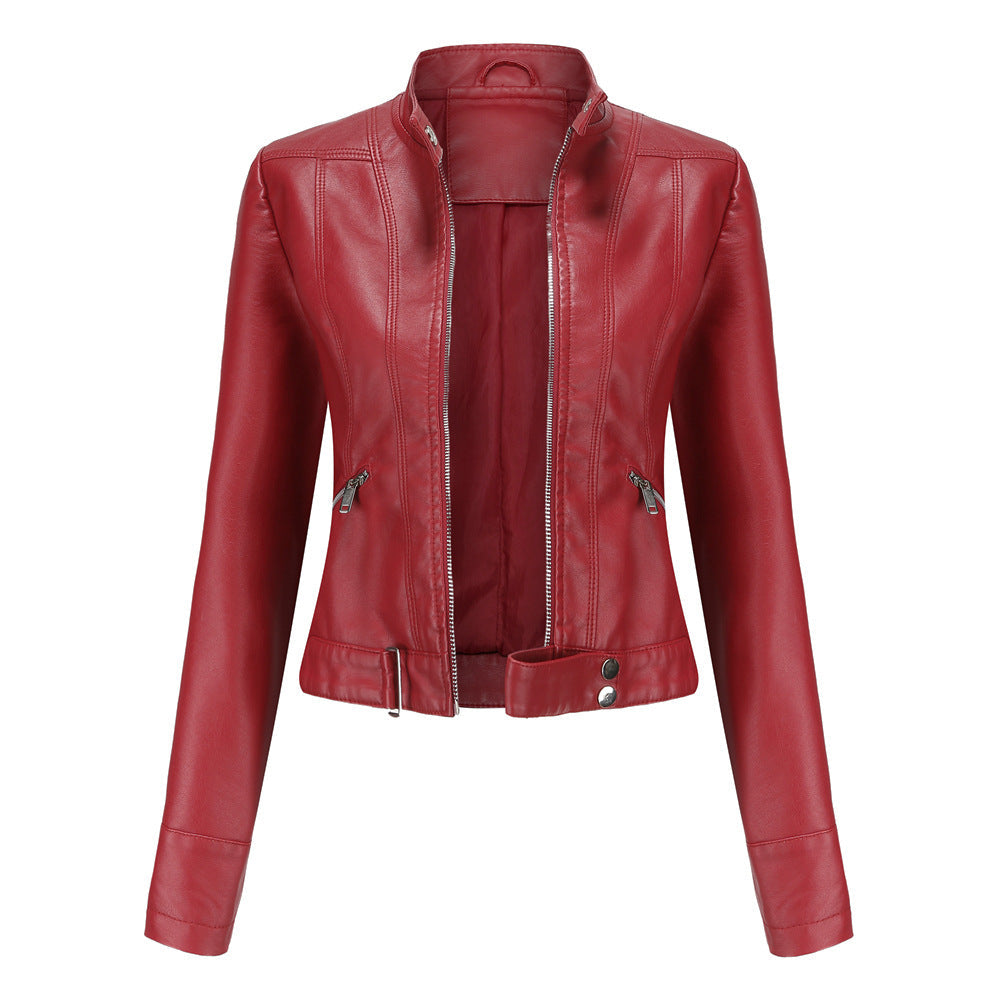 Vera | Women's Black Leather Moto Jacket