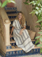 Elegant Midi Wrap Dress Short Sleeve Soft Fit