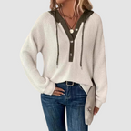 Trish | Women's Textured Knit Hooded Sweater