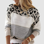 Charm | Women's Leopard Print Relaxed Sweater