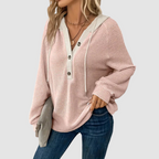 Trish | Women's Textured Knit Hooded Sweater