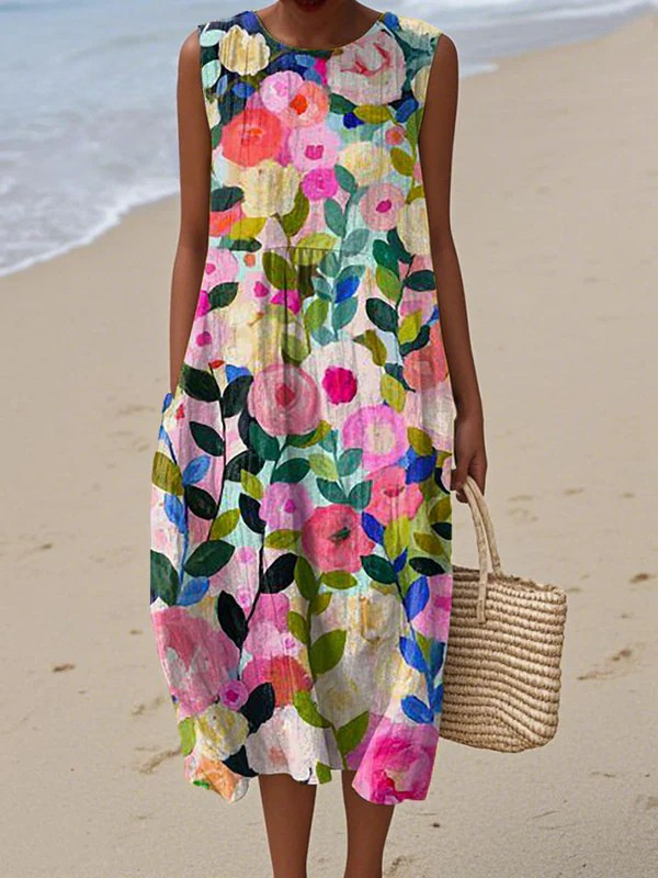 Ava | Women's Floral Relaxed Midi Dress