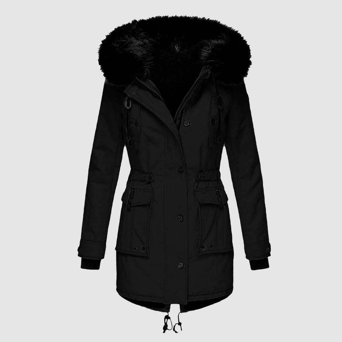 Marlena | Women's Parka Coat with Faux Fur Hood