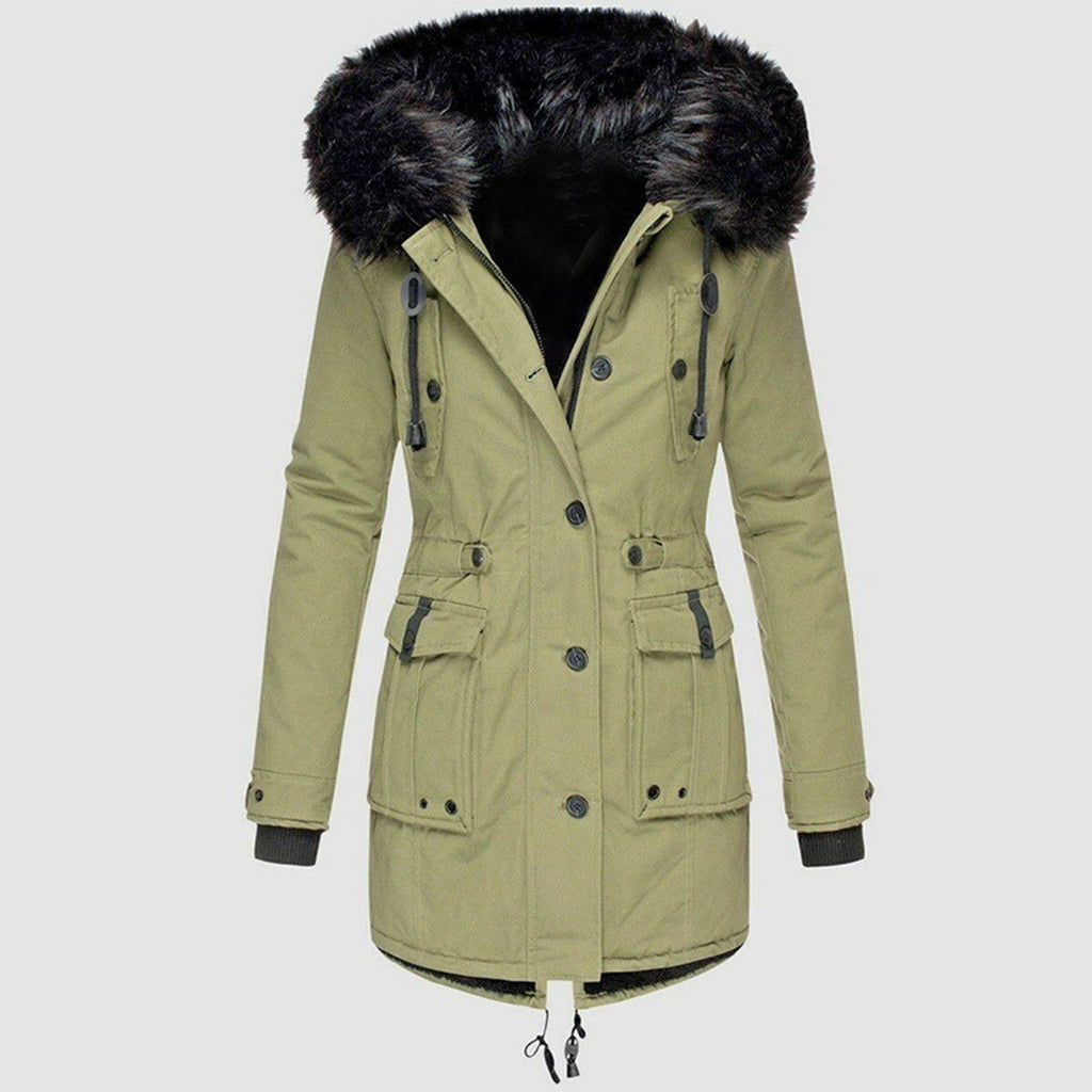 Marlena | Women's Parka Coat with Faux Fur Hood