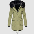 Marlena | Women's Parka Coat with Faux Fur Hood
