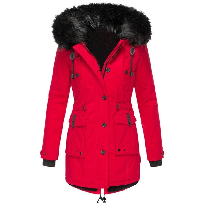 Marlena | Women's Parka Coat with Faux Fur Hood