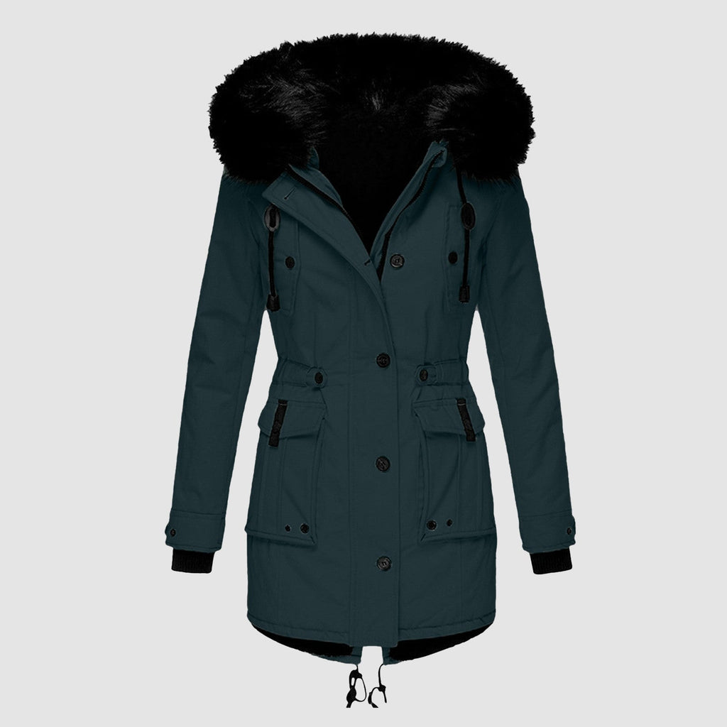 Marlena | Women's Parka Coat with Faux Fur Hood