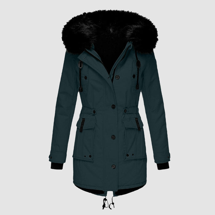Marlena | Women's Parka Coat with Faux Fur Hood