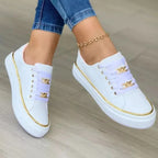 Stylish Women’s Sneakers, Gold Accents and All-Day Comfort