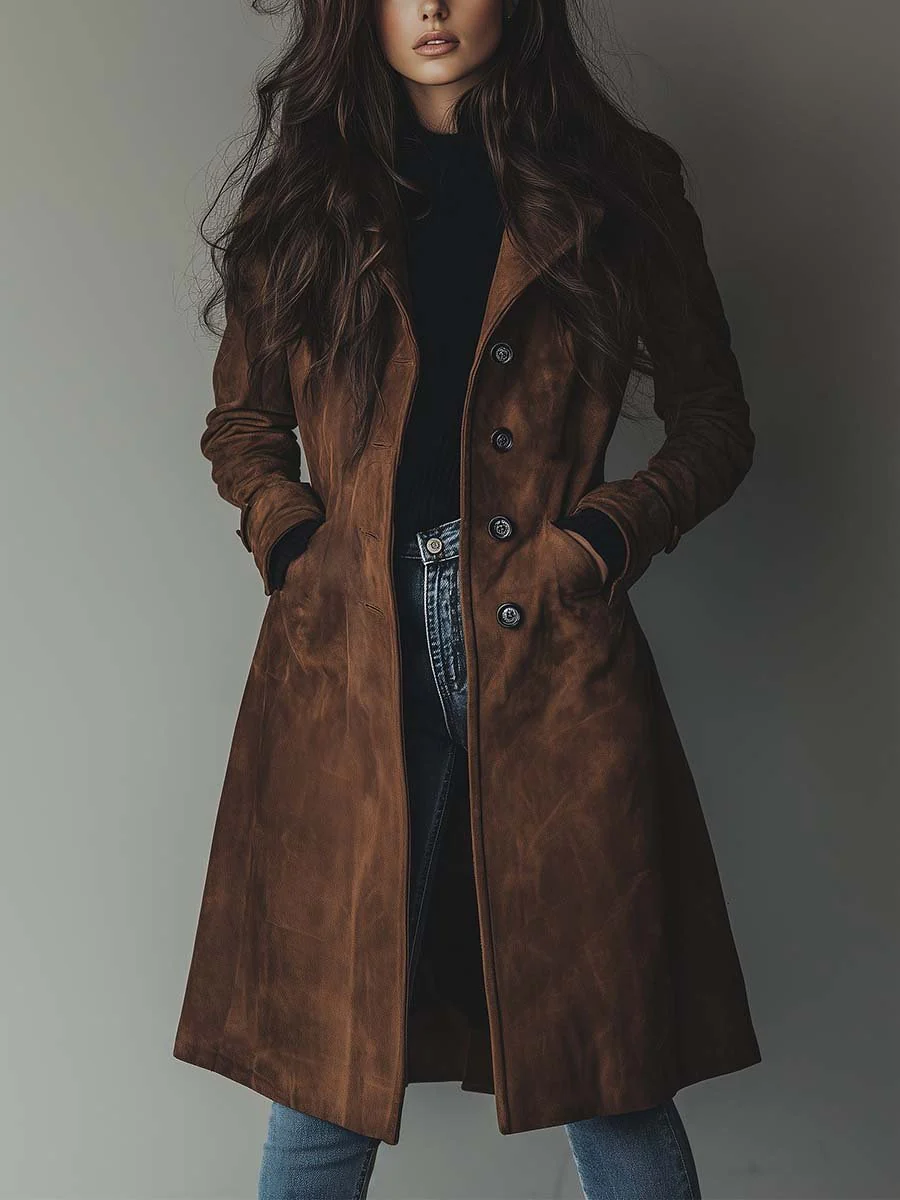 Sawyer | Women's Classic Trench Coat, Vintage Brown
