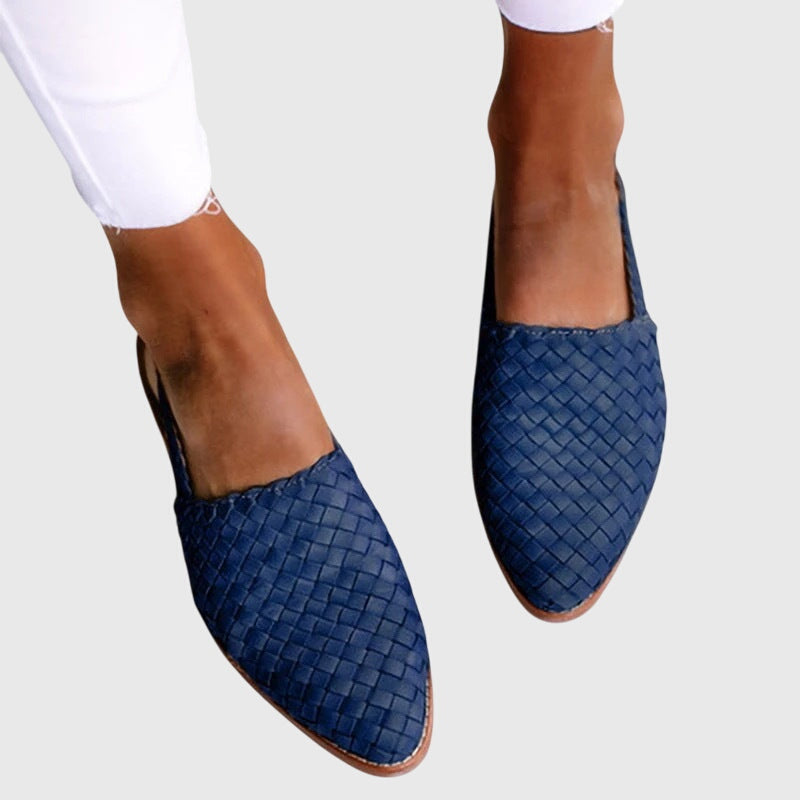 Isabelle | Women's Woven Pointed-Toe Flats