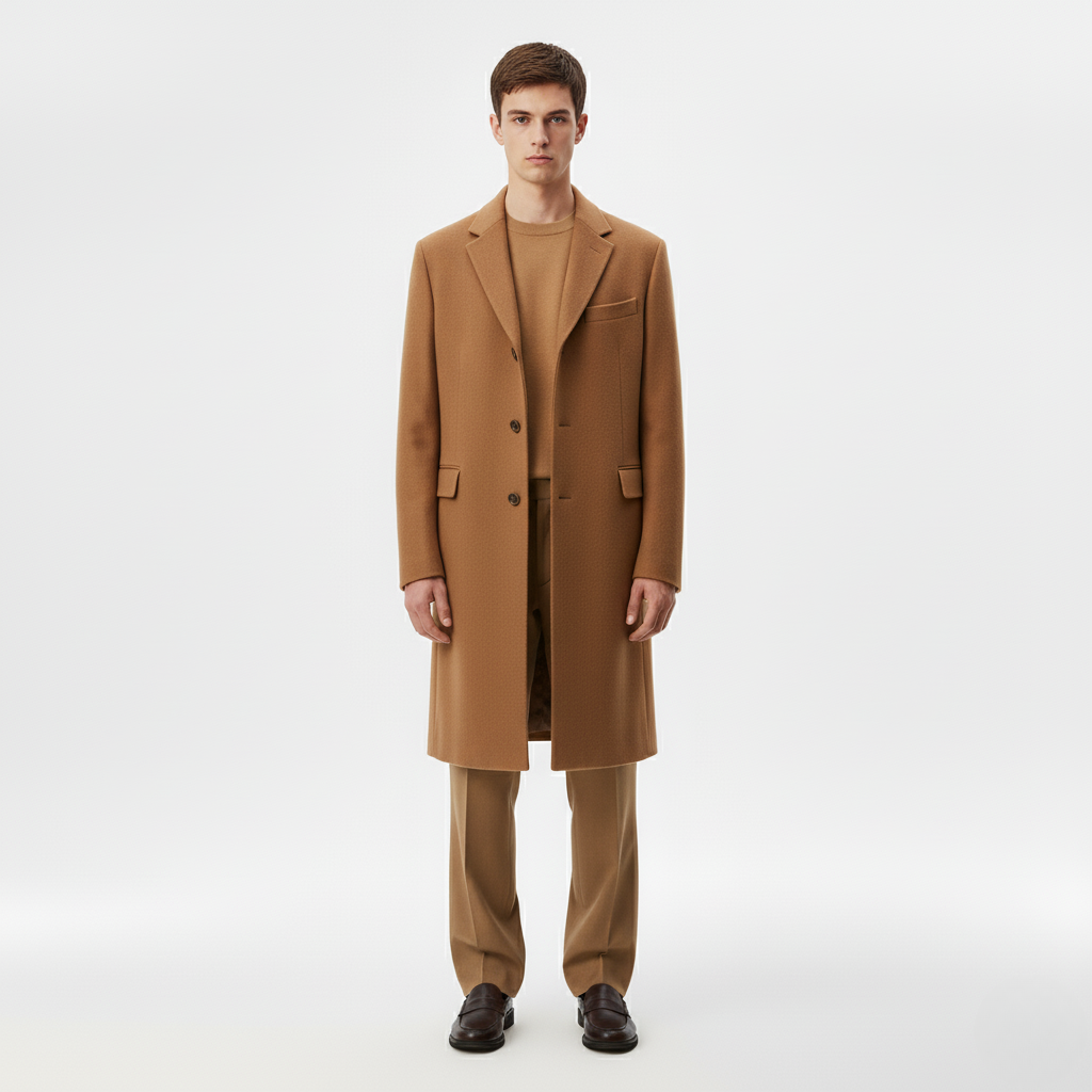 Elegant and functional men's jacket in beige