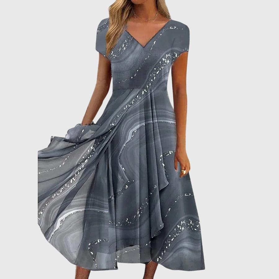 Stylish Women’s Midi Dress – Flowing Silhouette with Elegant Comfort