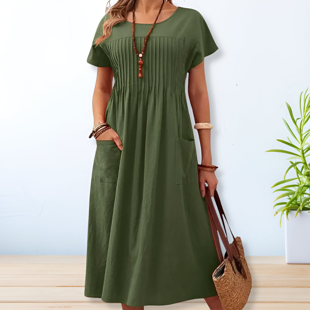 Relaxed Fit Day Dress - Summer Casual Comfortable Elegant Style