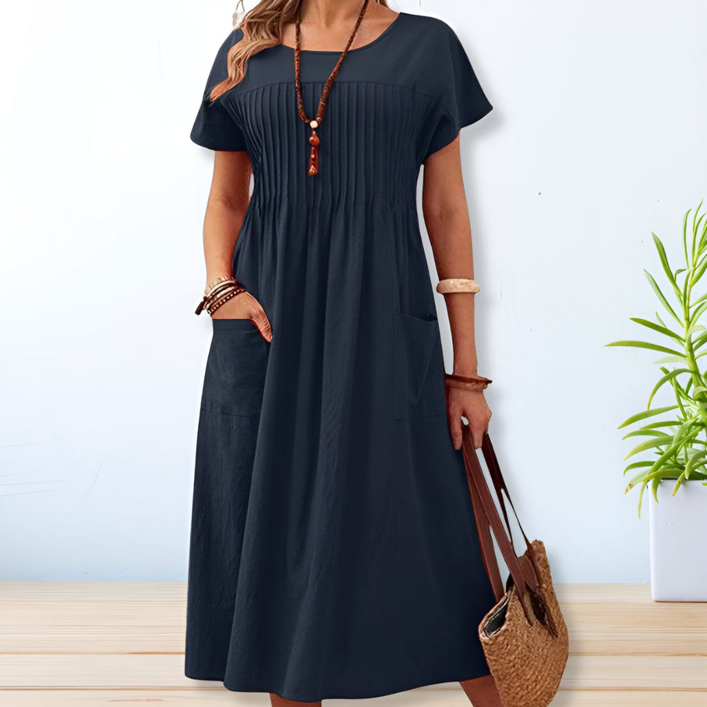 Relaxed Fit Day Dress - Summer Casual Comfortable Elegant Style