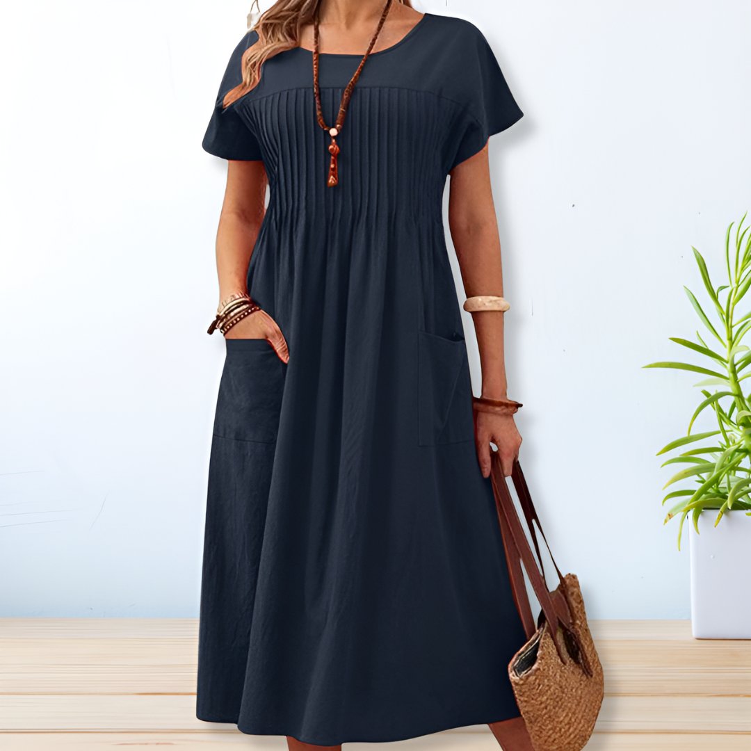 Relaxed Fit Day Dress - Summer Casual Comfortable Elegant Style