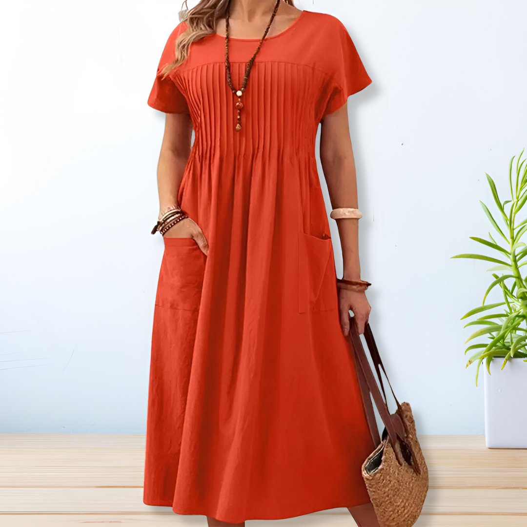Relaxed Fit Day Dress - Summer Casual Comfortable Elegant Style