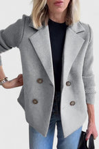 Greta | Women's Blazer with Ribbed Sleeves