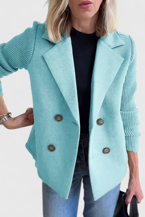 Greta | Women's Blazer with Ribbed Sleeves