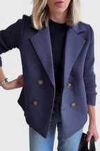 Greta | Women's Blazer with Ribbed Sleeves