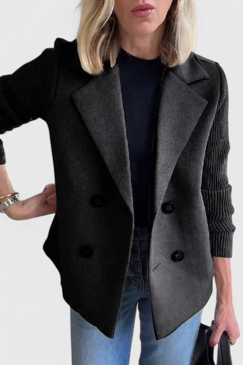 Greta | Women's Blazer with Ribbed Sleeves