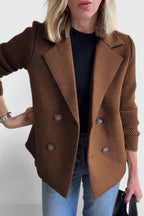 Greta | Women's Blazer with Ribbed Sleeves